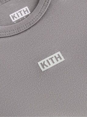 Kith Gray Infant Bodysuit with Script Logo